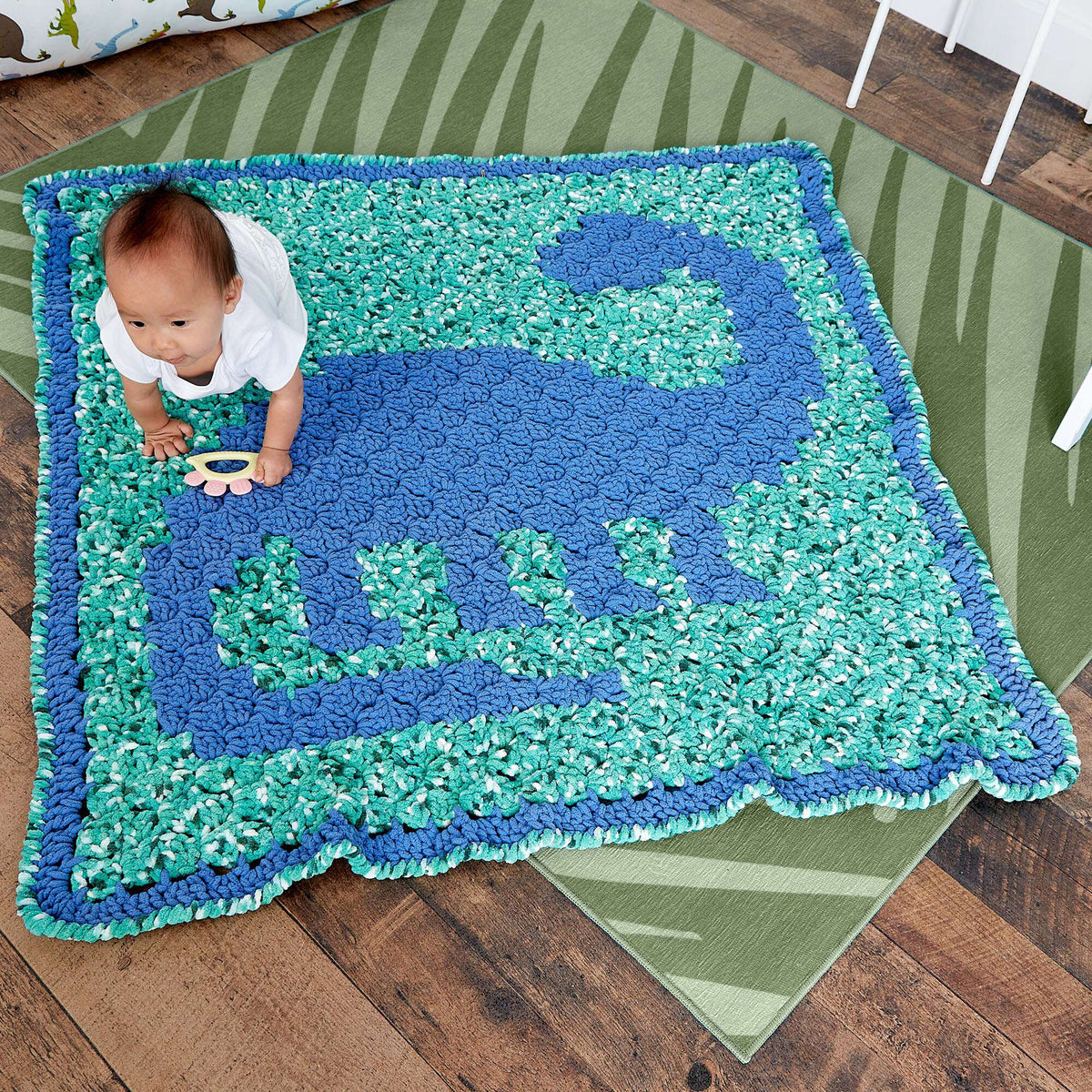 Crochet Blanket made in Bernat Baby Blanket yarn