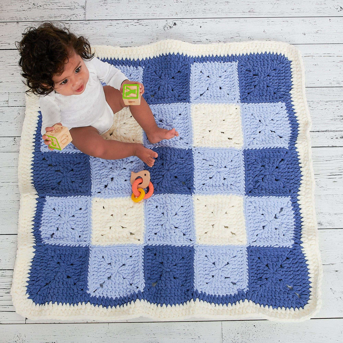 Crochet Blanket made in Bernat Baby Blanket yarn