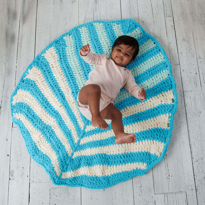 Bernat Crochet Leafy Time Baby Playmat Crochet Blanket made in Bernat Baby Blanket yarn