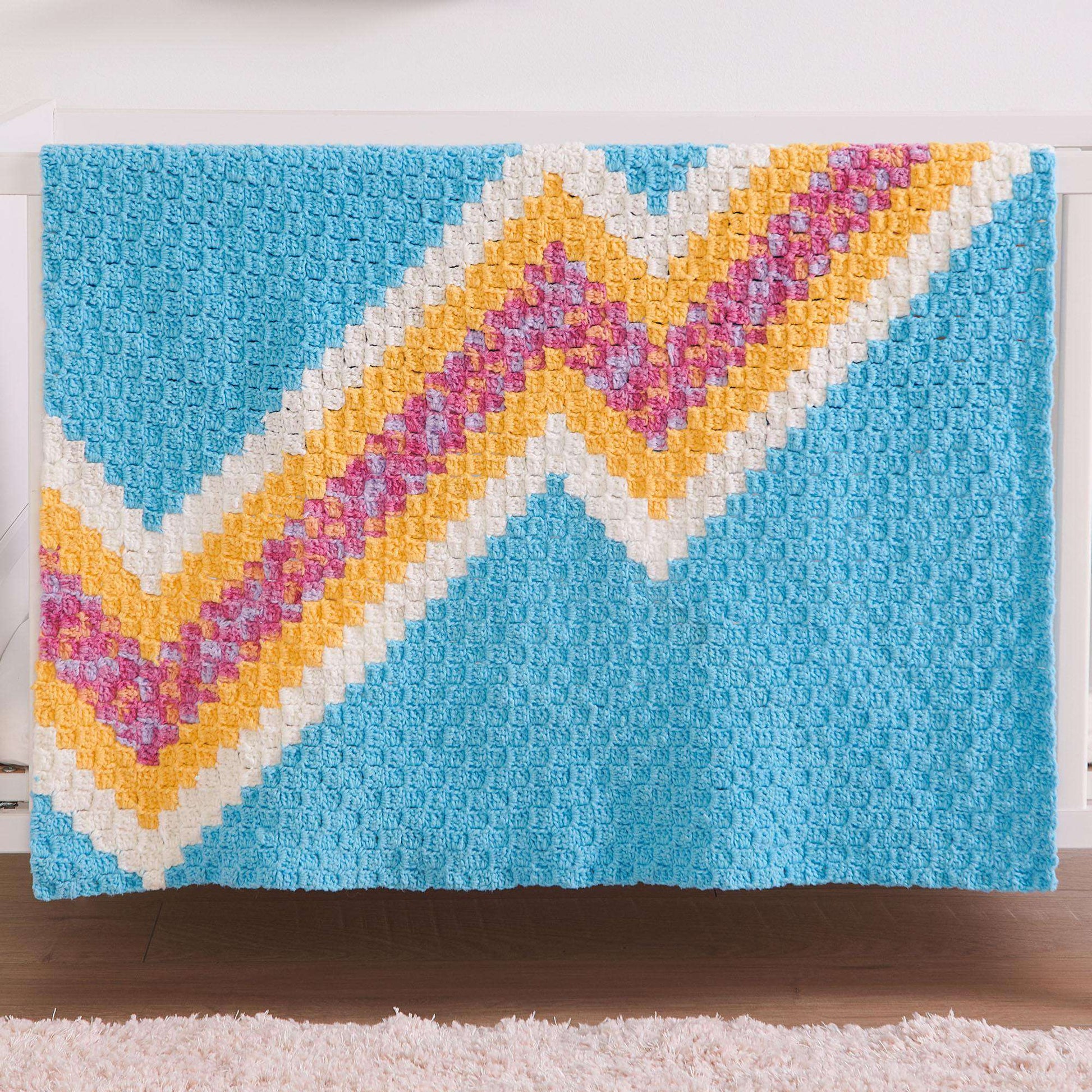 Bernat Crochet Corner To Corner Lightning Strikes Blanket Yarnspirations