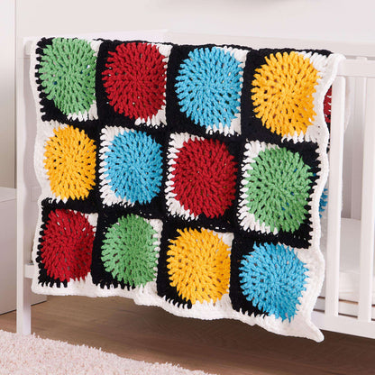 Bernat Connect The Crochet Dots Blanket Crochet Blanket made in Bernat Baby Blanket yarn