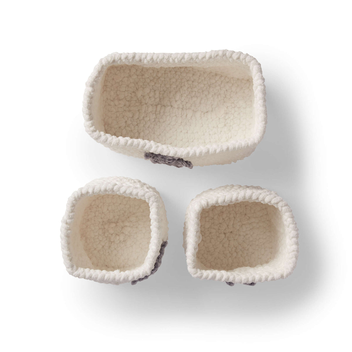 Crochet Basket made in Bernat Baby Blanket yarn