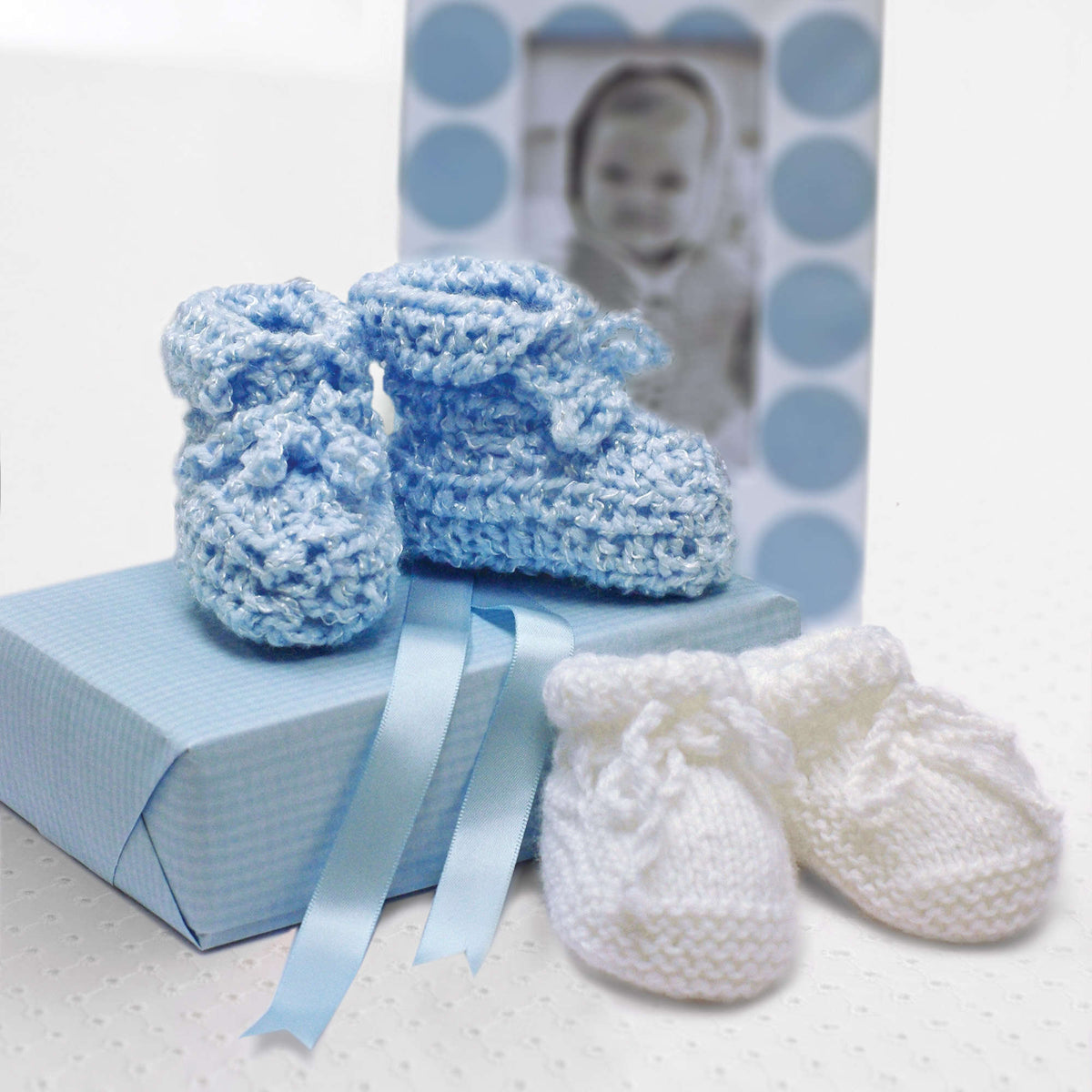 Crochet Bootie made in Bernat Baby Coordinates yarn