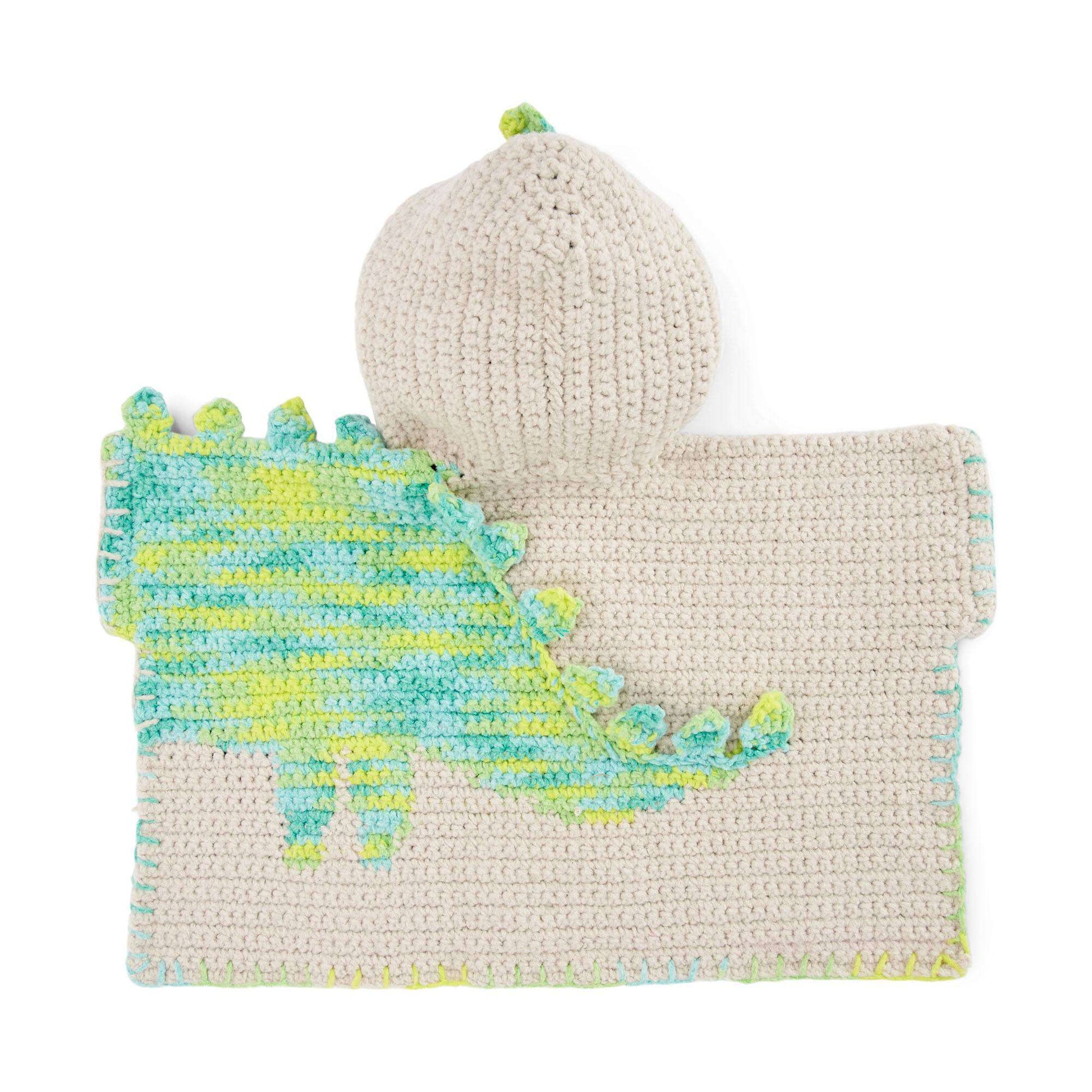 Free Bernat Baby Dino Crochet Poncho Pattern