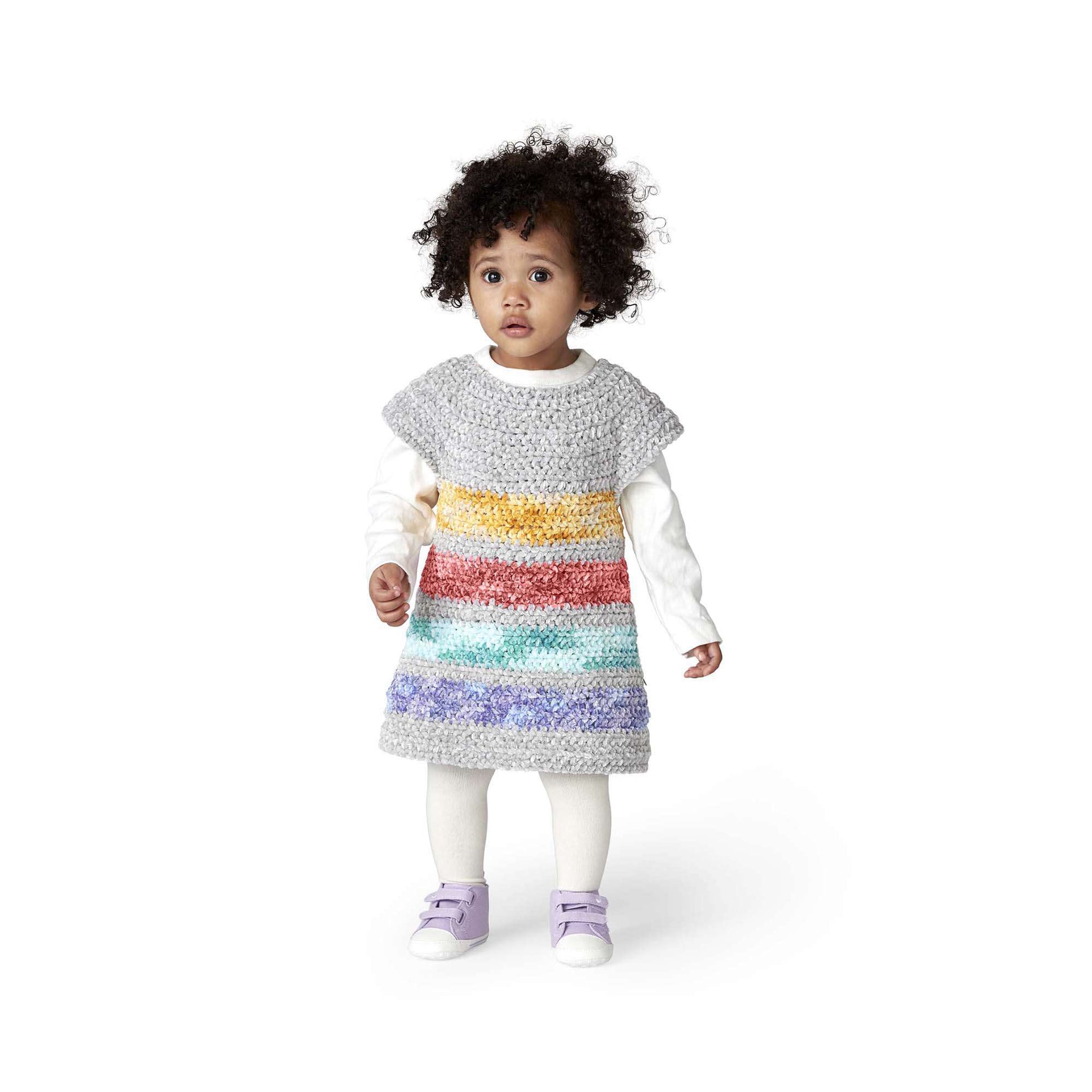 Free Bernat Crochet Rainbow Jumper Dress Pattern