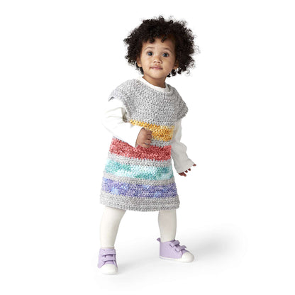 Bernat Crochet Rainbow Jumper Dress 12 mos