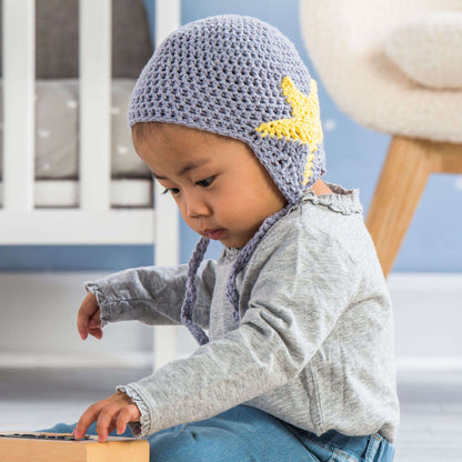 Bernat Crochet Star Baby Earflap Hat 18/24 mos