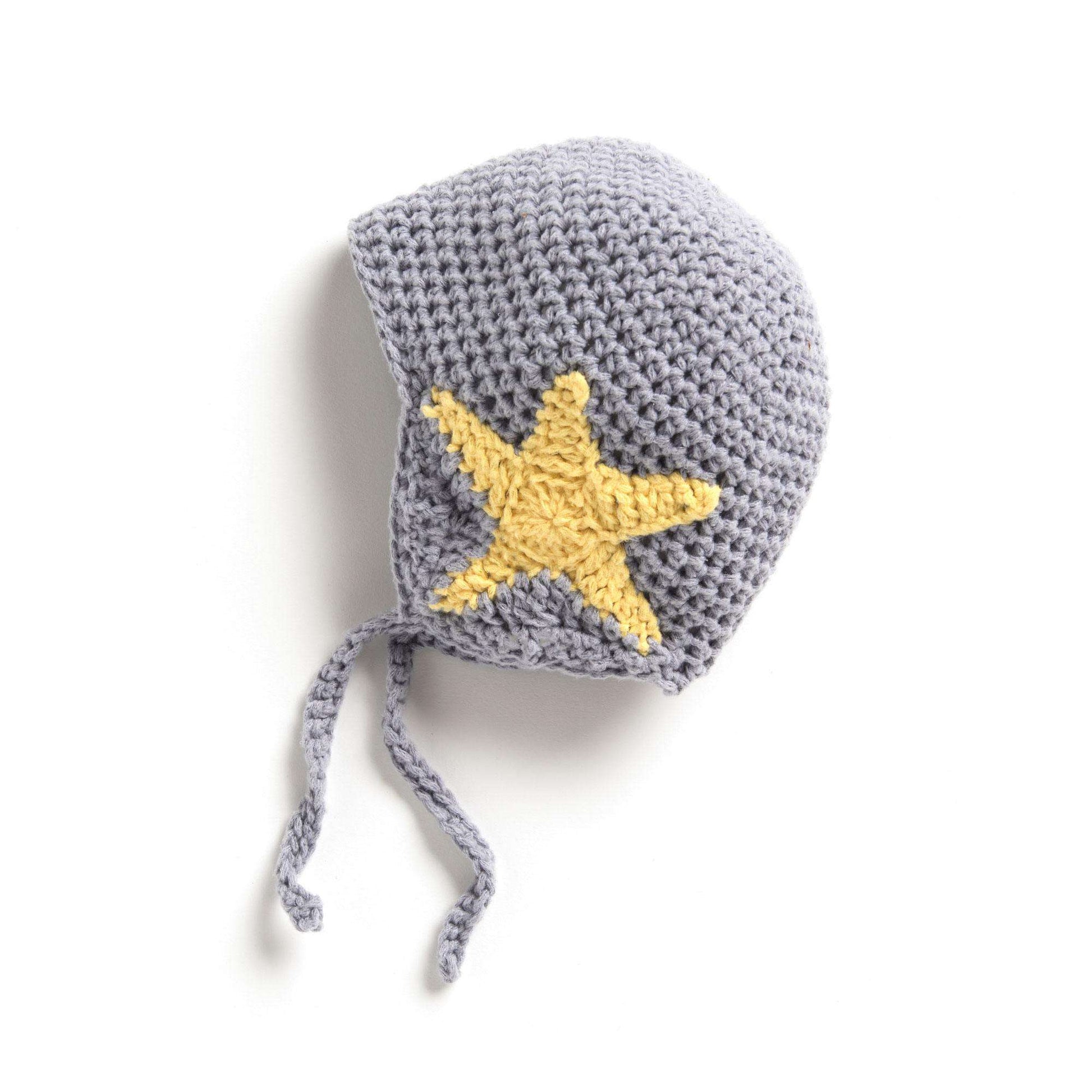 Free Bernat Crochet Star Baby Earflap Hat Pattern