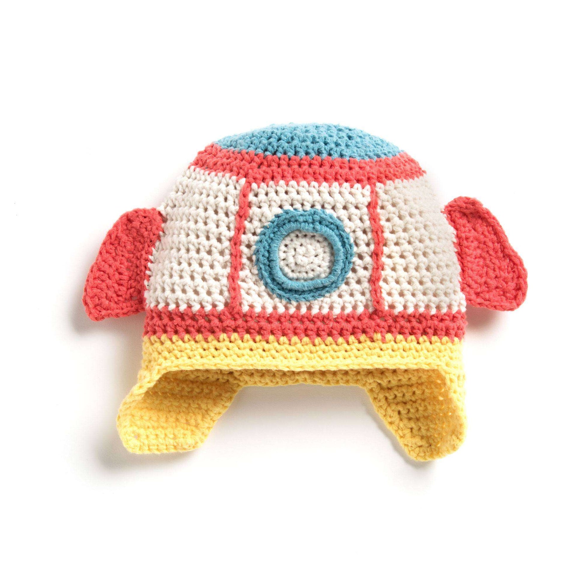 Free Bernat Crochet Baby Rocketship Hat Pattern