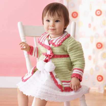 Bernat Pompom Cardigan 2 yrs