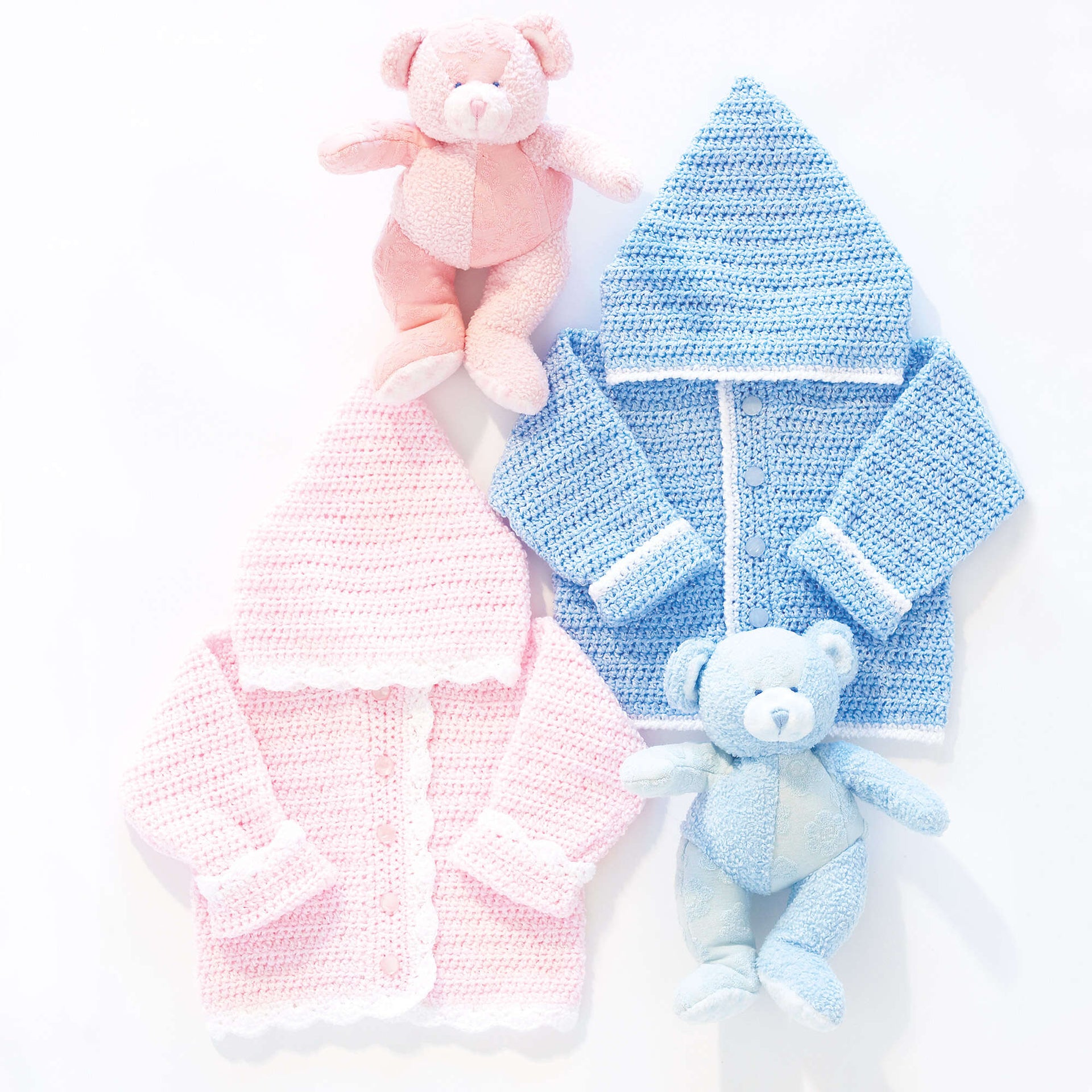 Free Bernat Sweet Baby Hoodie Crochet Crochet Pattern Yarnspirations