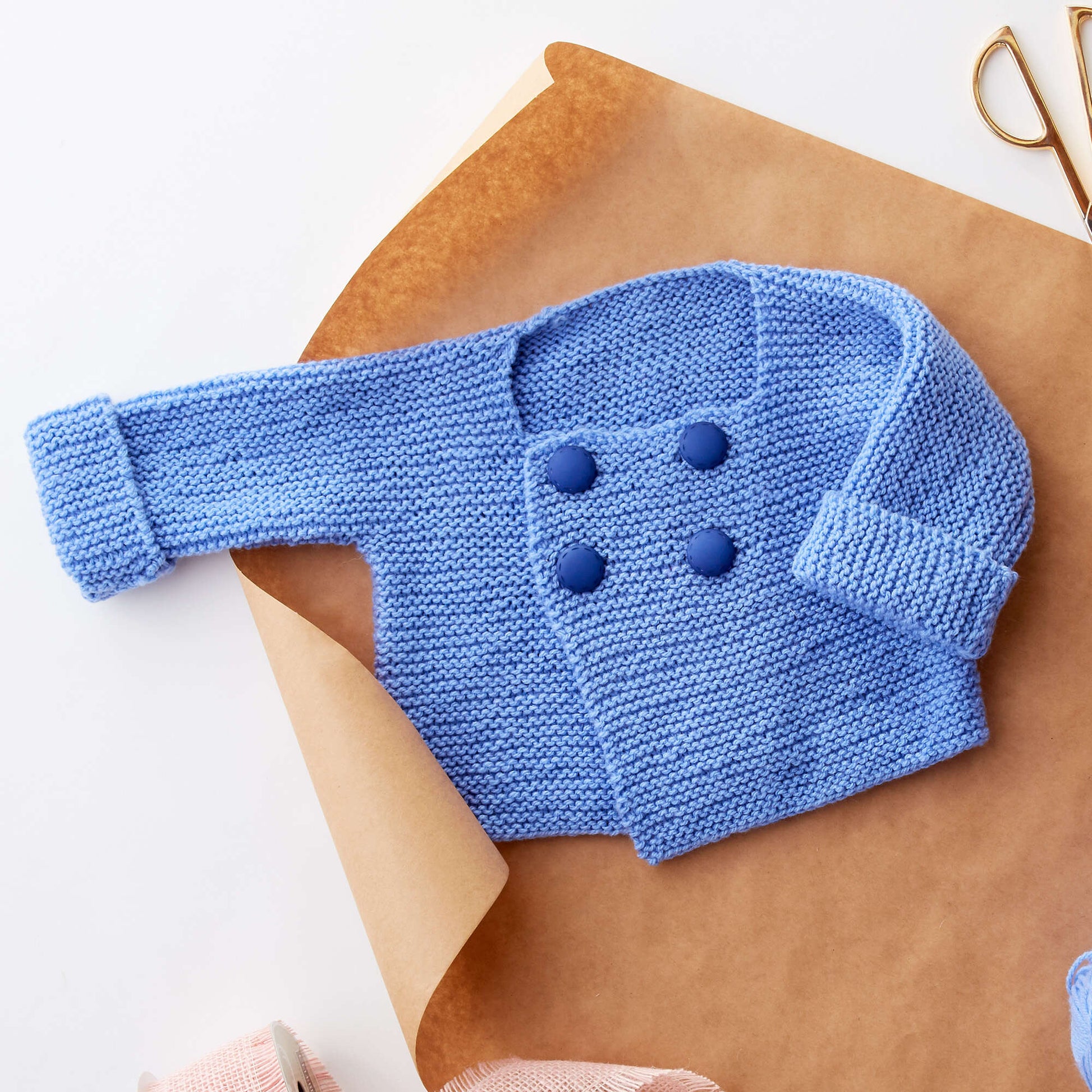 Free Bernat Baby's First Knit Jacket Pattern