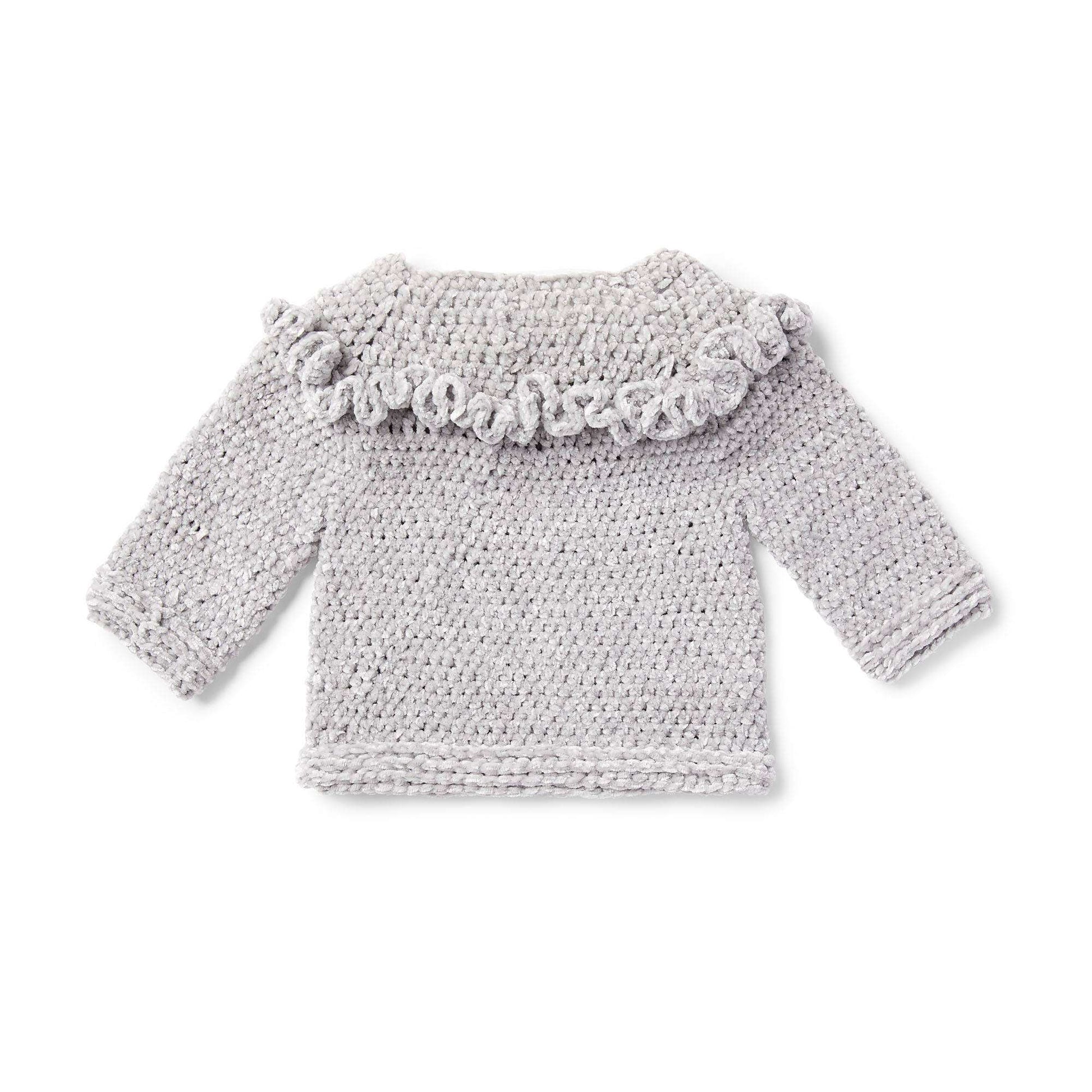 Free Bernat Ruffle Crochet Pullover Pattern
