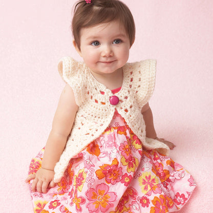 Bernat Crochet Flutter Sleeve Vest 18 mos
