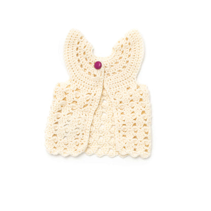 Bernat Crochet Flutter Sleeve Vest 18 mos