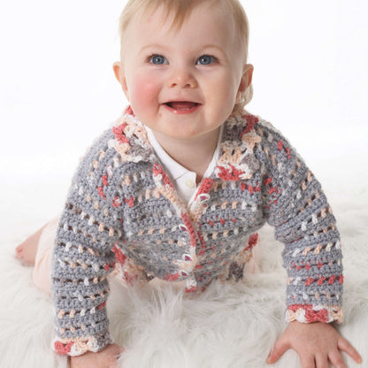 Bernat Crochet Baby's Lacy Jacket 12 mos