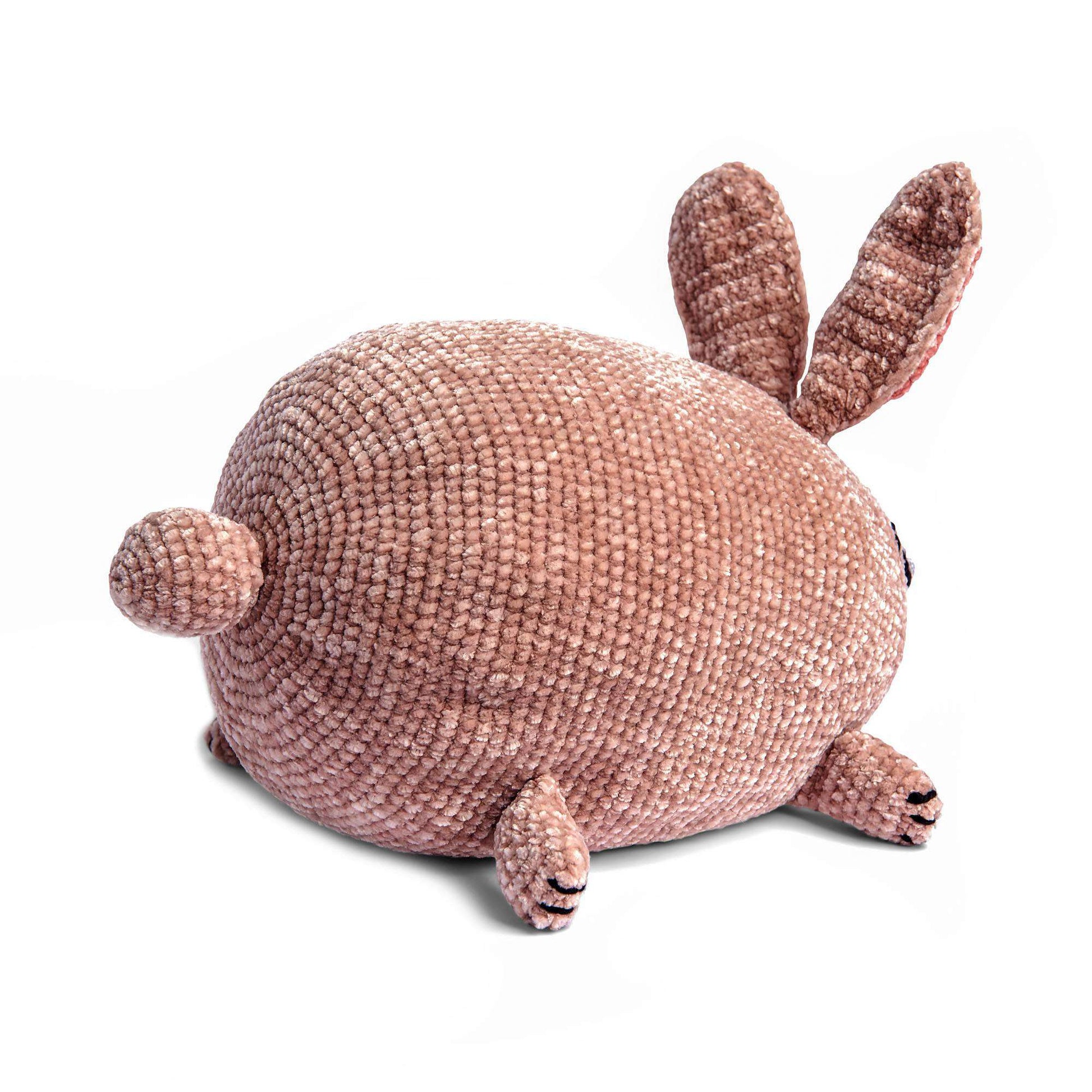 Bernat Crochet Bunny Stuffie Crochet Toy made in Bernat Baby Velvet yarn