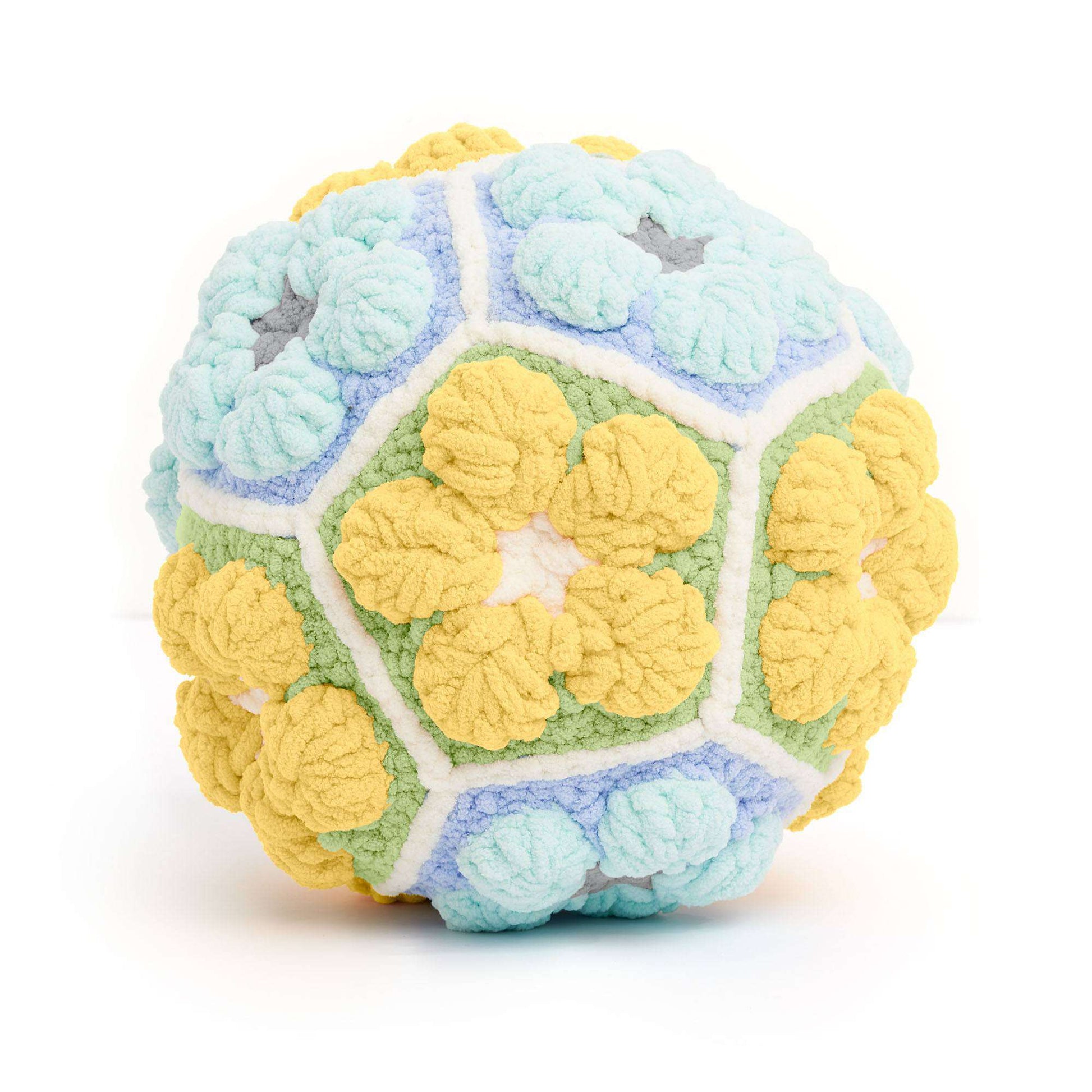 Free Bernat Floral Fun Crochet Motif Ball Toy Pattern