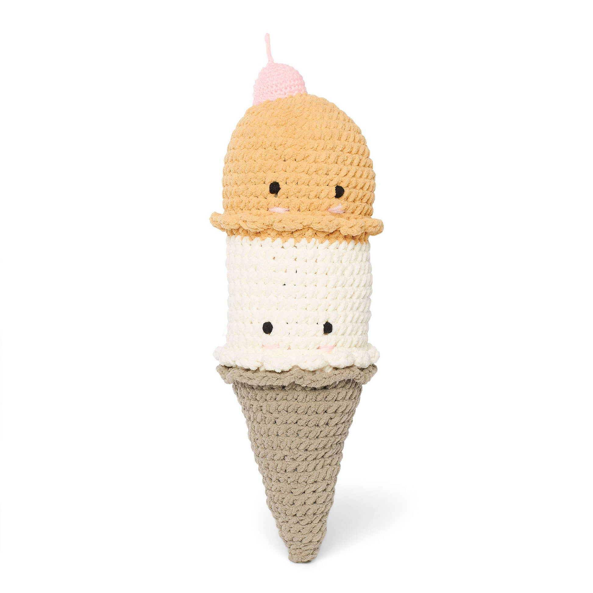 Free Bernat Crochet Ice Cream Cone Toy Pattern