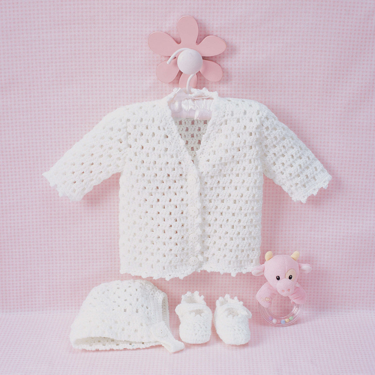 Crochet Set made in Bernat Softee Baby yarn