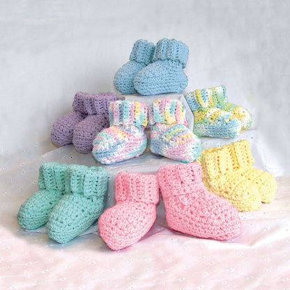 Bernat Handicrafter Cotton - Bibs & Booties Crochet Set made in Bernat Handicrafter Cotton yarn