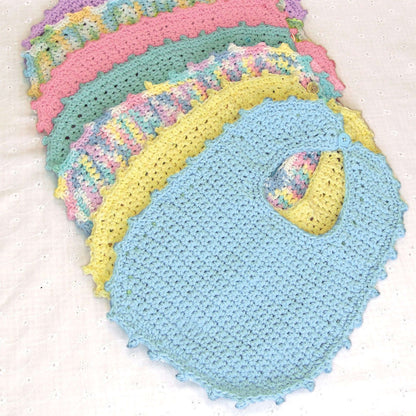Bernat Handicrafter Cotton - Bibs & Booties Crochet Set made in Bernat Handicrafter Cotton yarn
