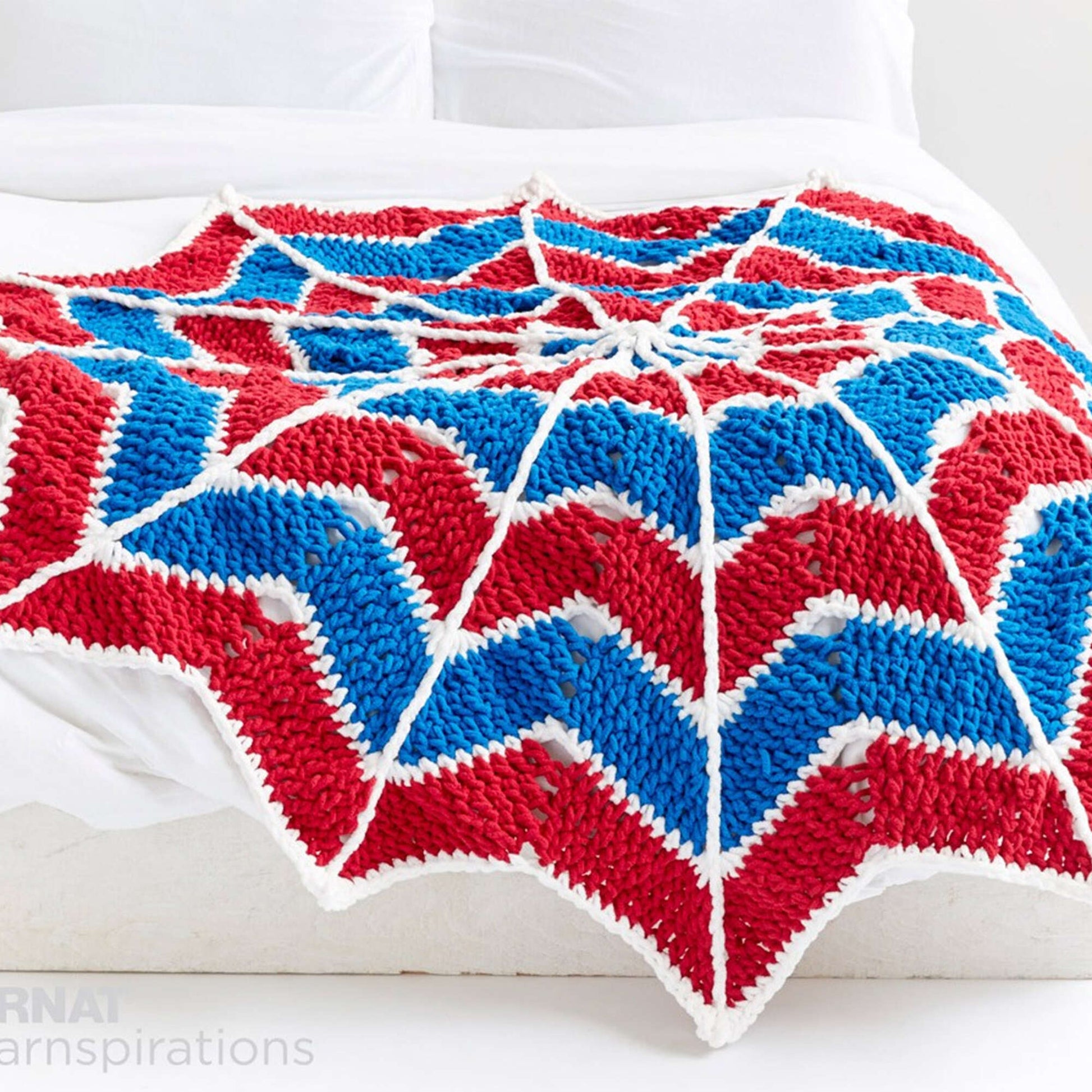 Free Bernat Spiderweb Crochet Blanket Pattern