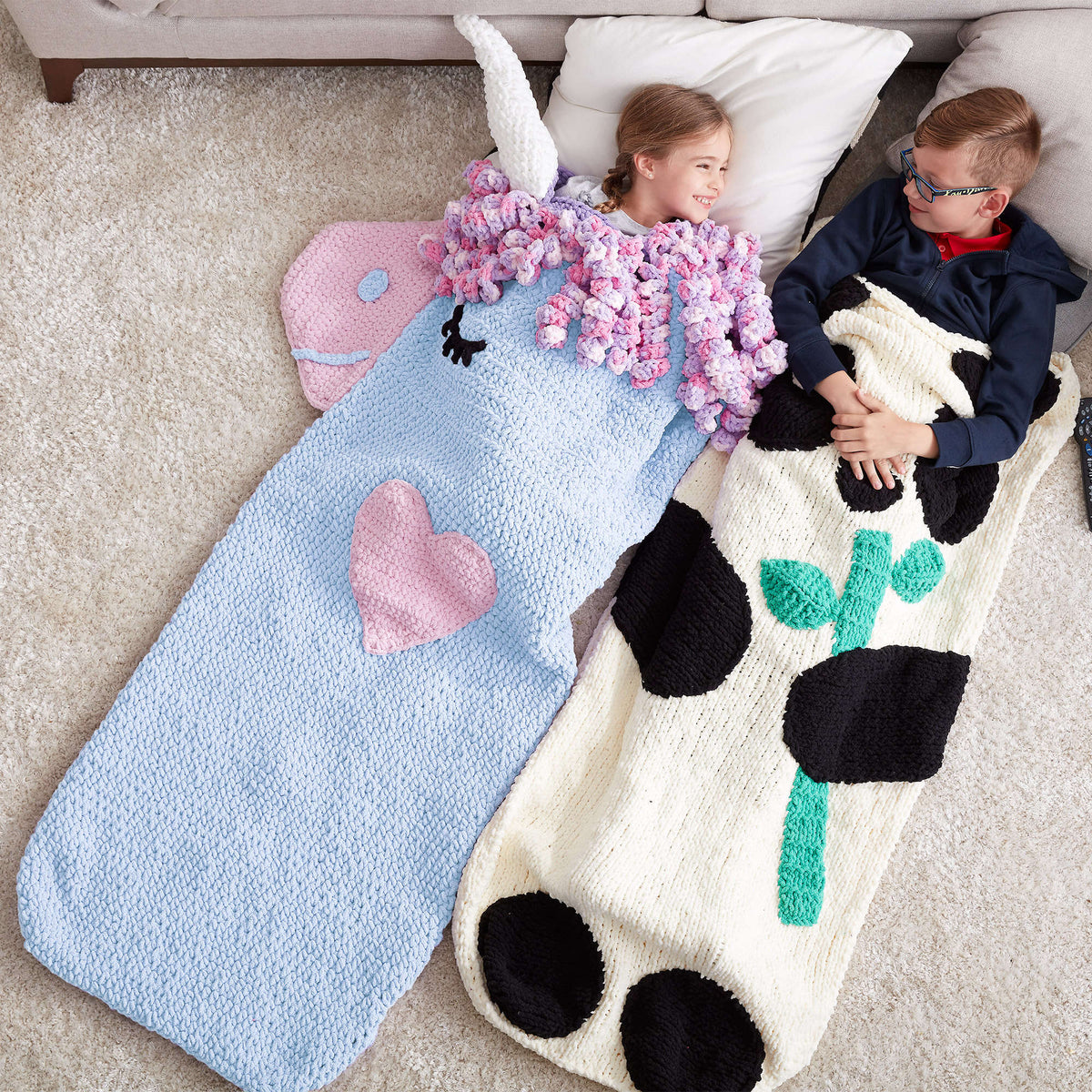 Crochet Blanket made in Bernat Baby Blanket yarn