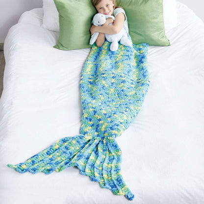 Bernat My Mermaid Crochet Snuggle Sack Blue