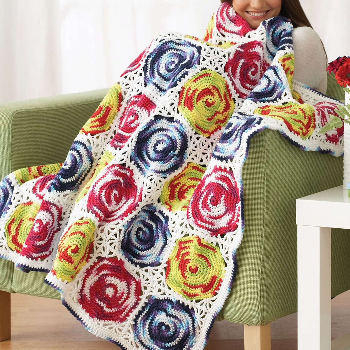 Crochet Blanket made in Bernat Handicrafter Cotton yarn