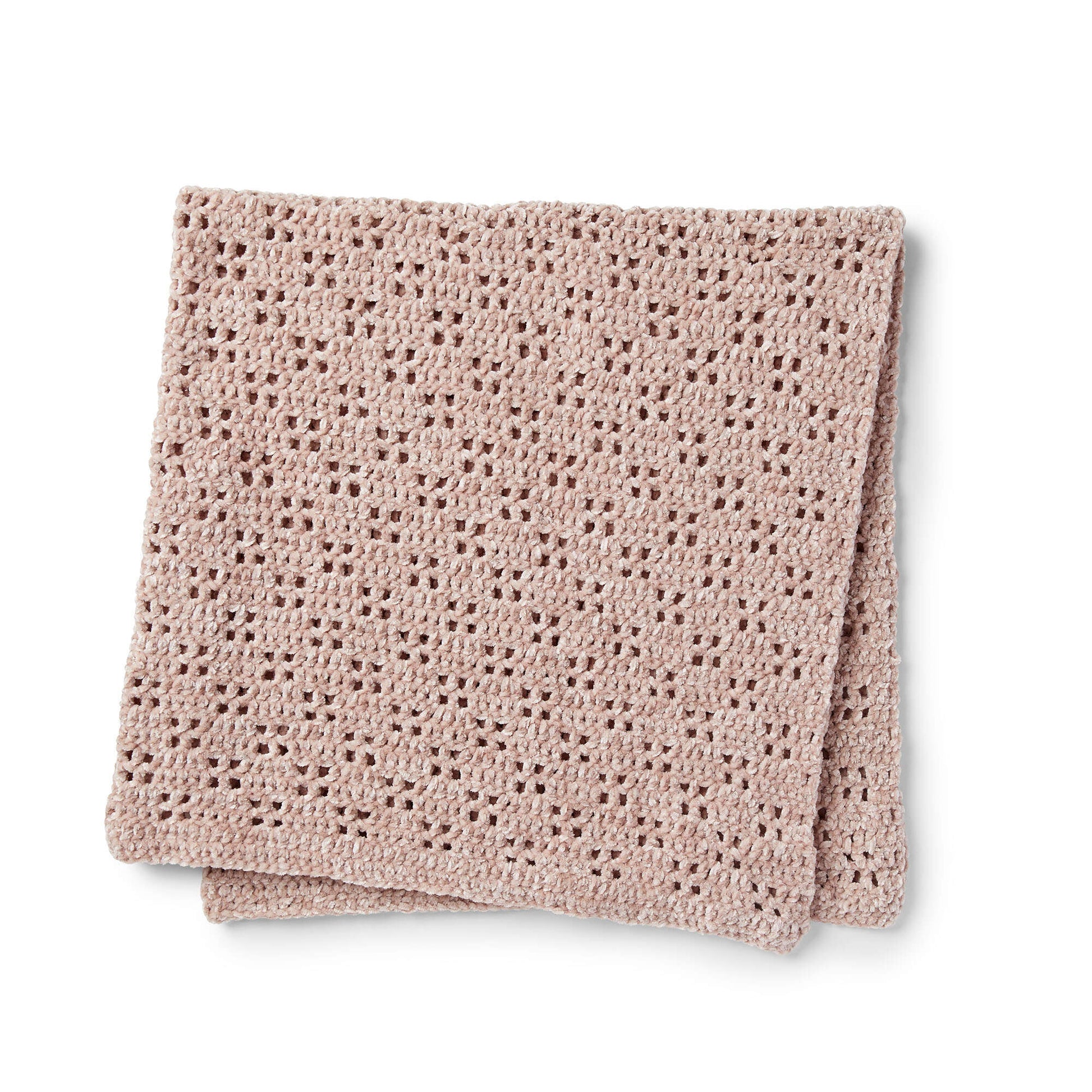 Free Bernat Velvety Filet Crochet Baby Blanket Pattern