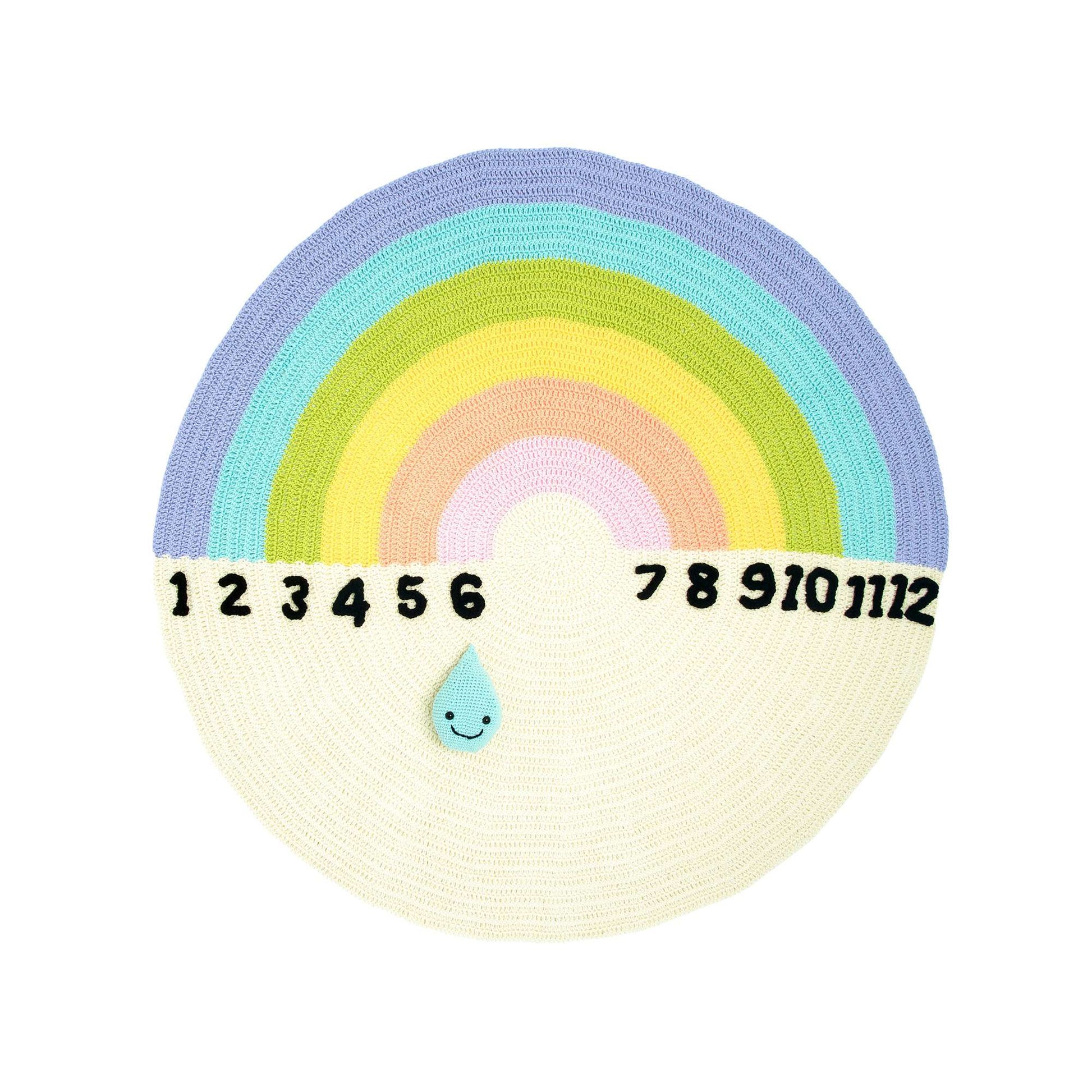 Free Bernat Crochet Rainbow Milestone Blanket Pattern