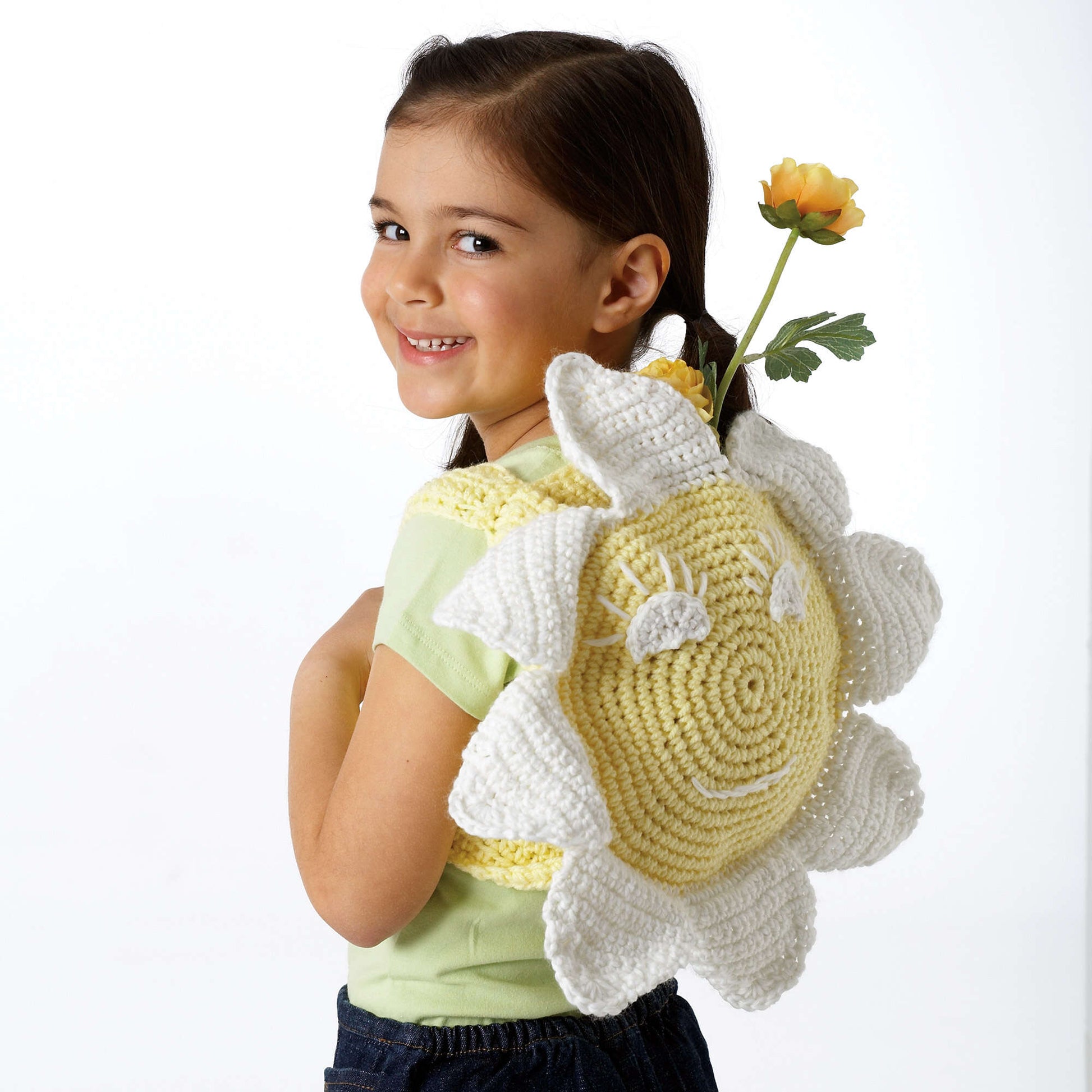 Bernat Sunflower Bag Crochet Bag made in Bernat Super Value yarn