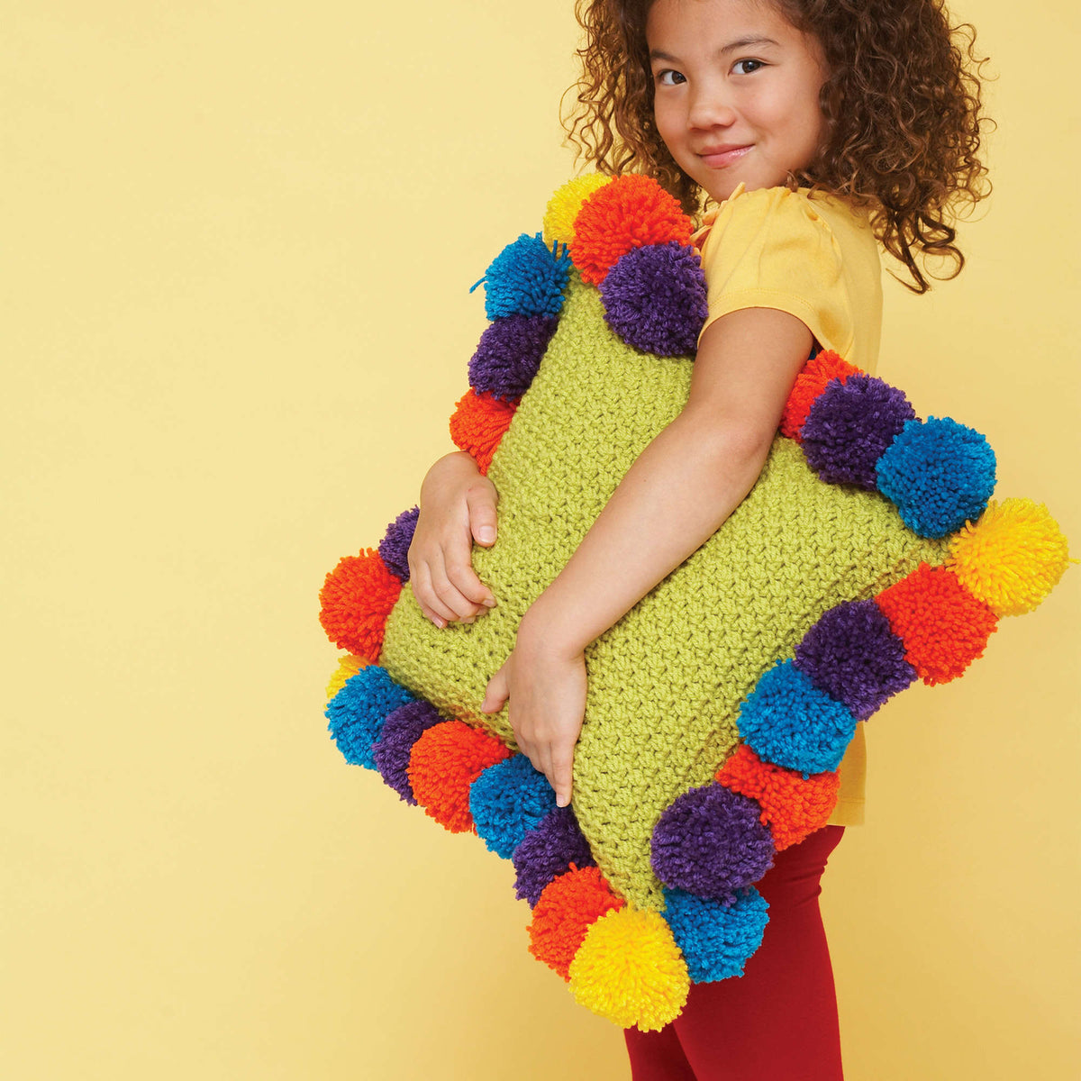 Crochet Pillow made in Bernat Super Value yarn