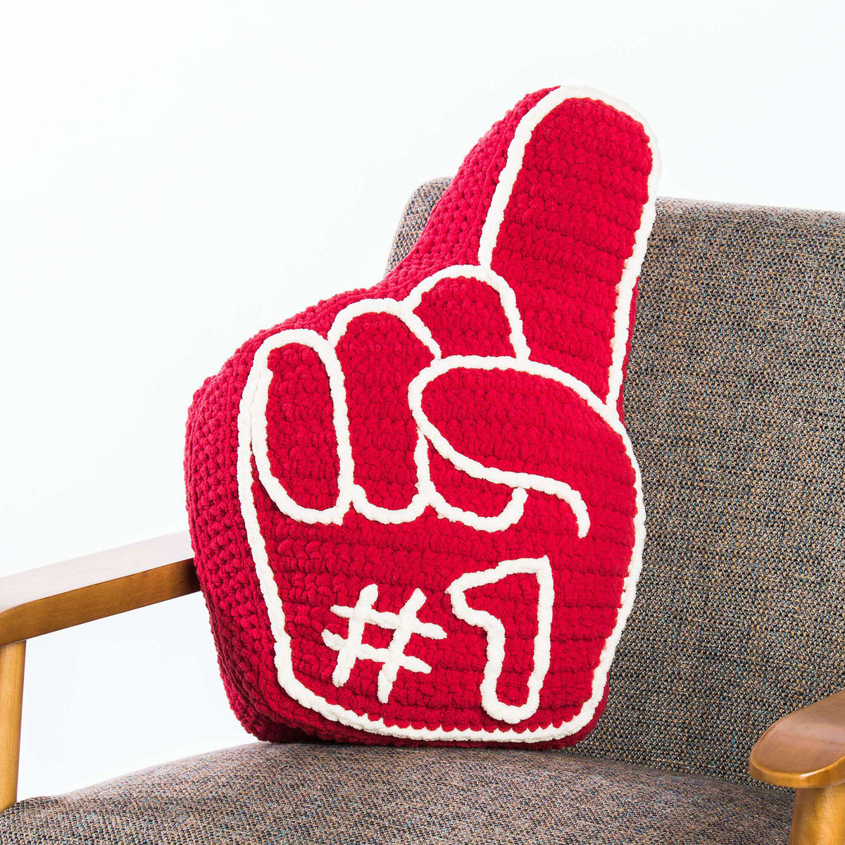 Crochet Pillow made in Bernat Blanket Brights yarn