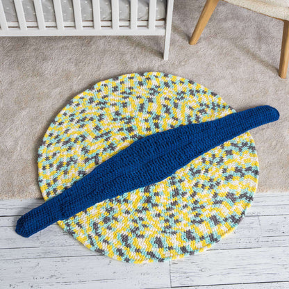 Bernat Ring Around The Planet Crochet Rug Crochet Rug made in Bernat Baby Blanket yarn