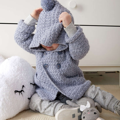 Bernat Big Kid Cozy Crochet Hoodie 2 yrs