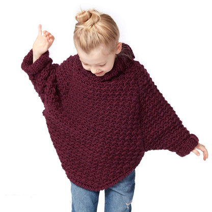 Bernat Kids Curvy Crochet Cowl Pullover 6 yrs