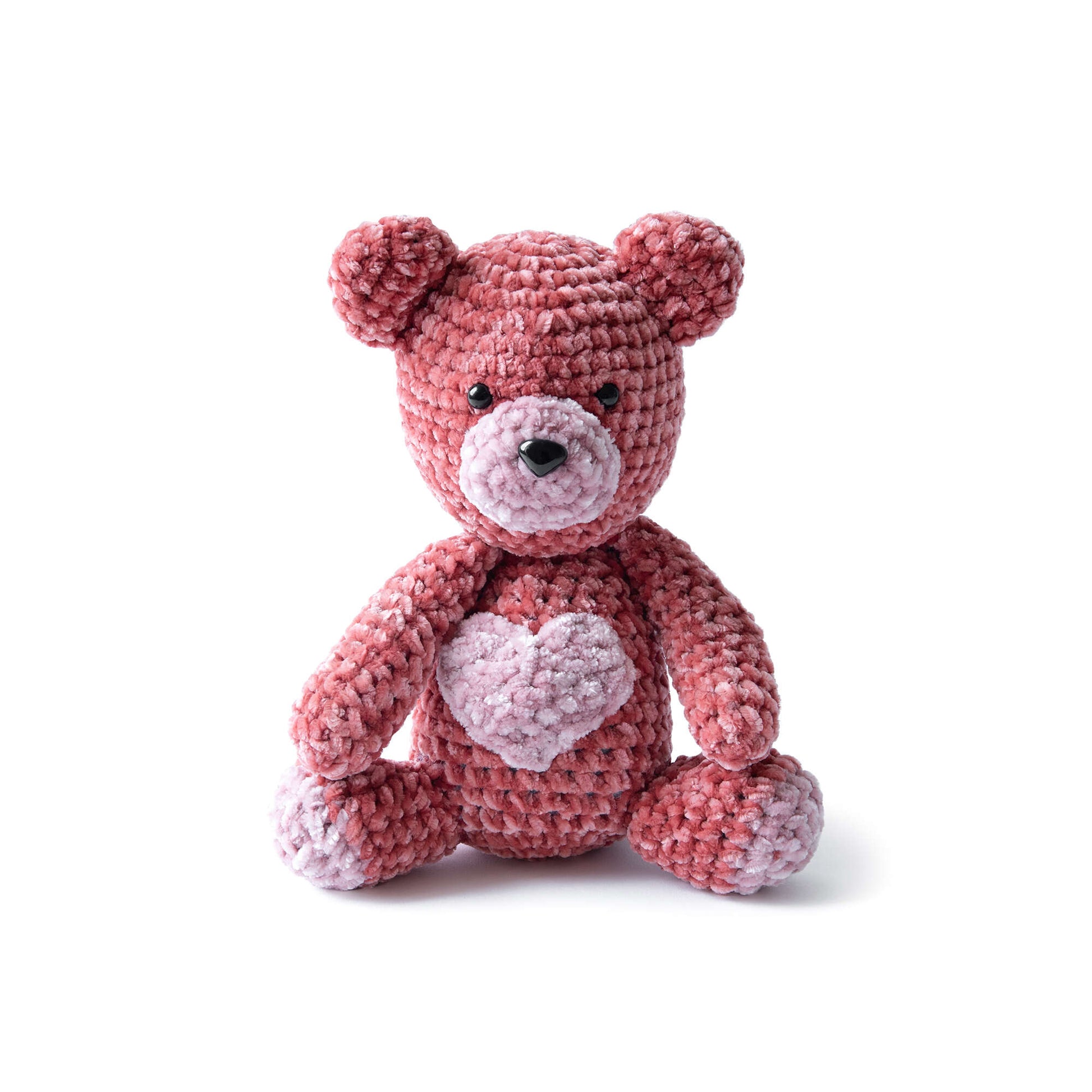 Lot 3 NEW Premier Just Yarn Plush Brown & Burgundy Crochet Knitting Teddy  Bear