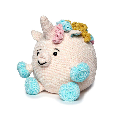 Bernat Crochet Unicorn Stuffie Crochet Toy made in Bernat Baby Velvet yarn