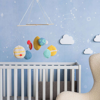 Bernat Solar System Crochet Mobile Crochet Toy made in Bernat Bundle up yarn