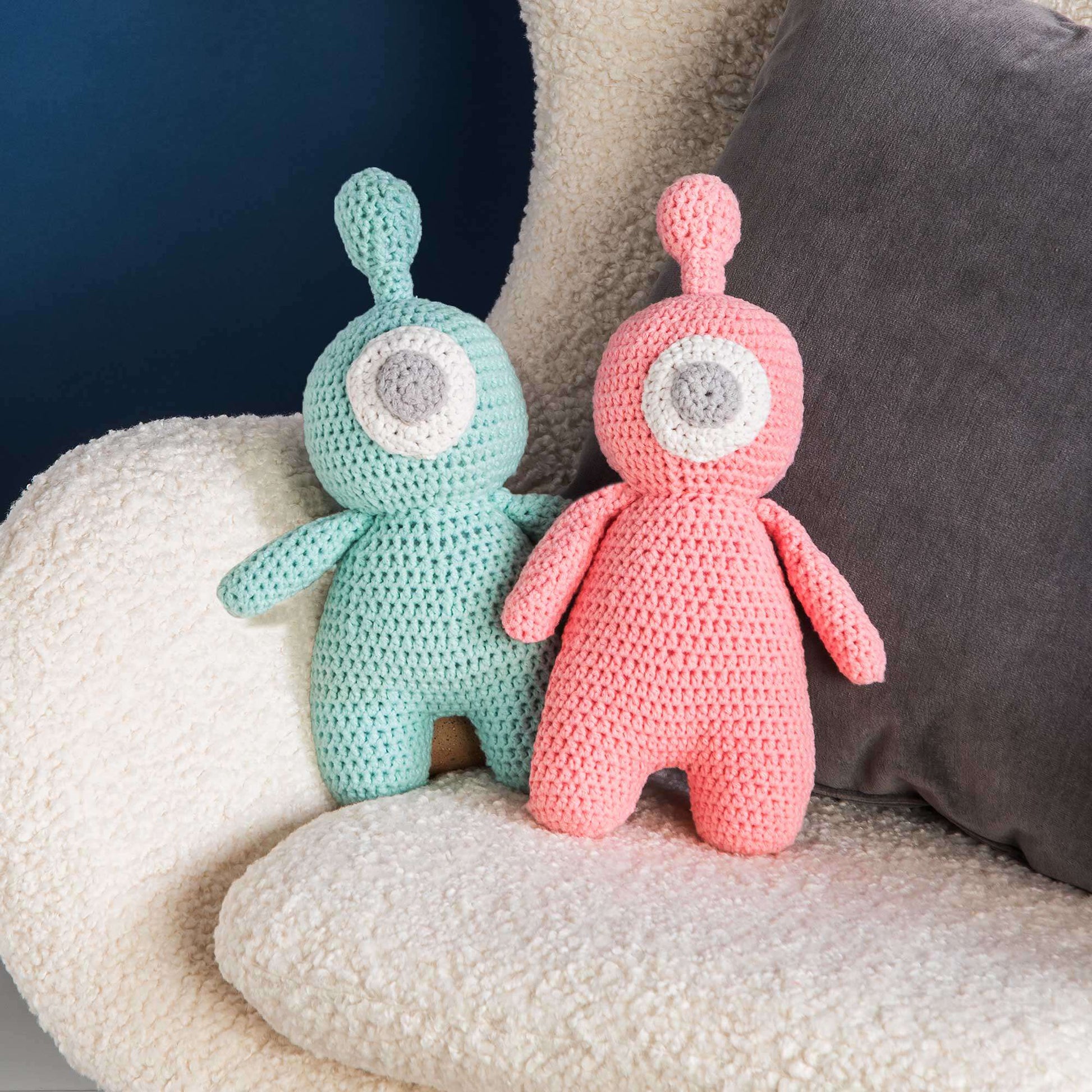 Free Bernat Crochet Bleep Blorp Toy Pattern