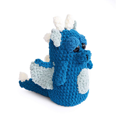 Bernat Donald the Dragon Crochet Toy Crochet Toy made in Bernat Baby Blanket yarn