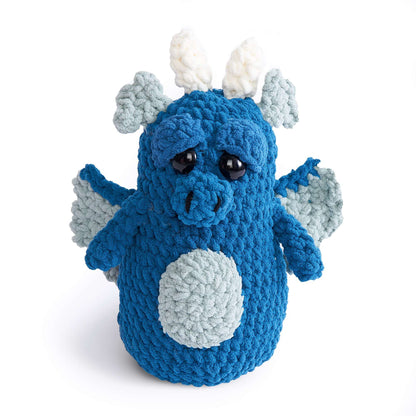 Bernat Donald the Dragon Crochet Toy Crochet Toy made in Bernat Baby Blanket yarn