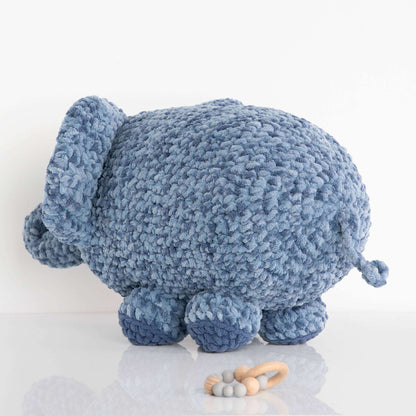 Bernat Ollie The Elephant Crochet Toy Crochet Toy made in Bernat Baby Blanket yarn