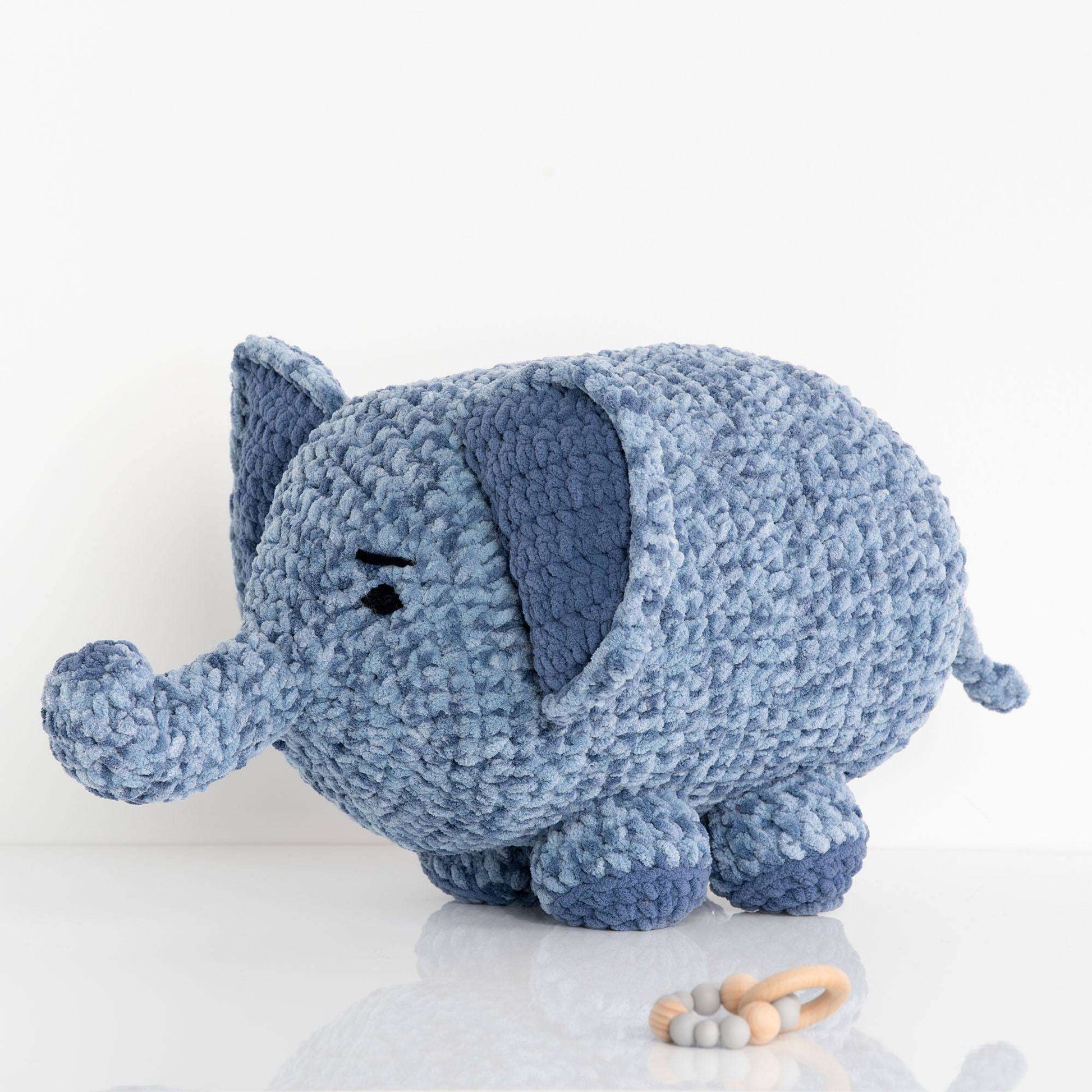 Free Bernat Ollie The Elephant Crochet Toy Pattern