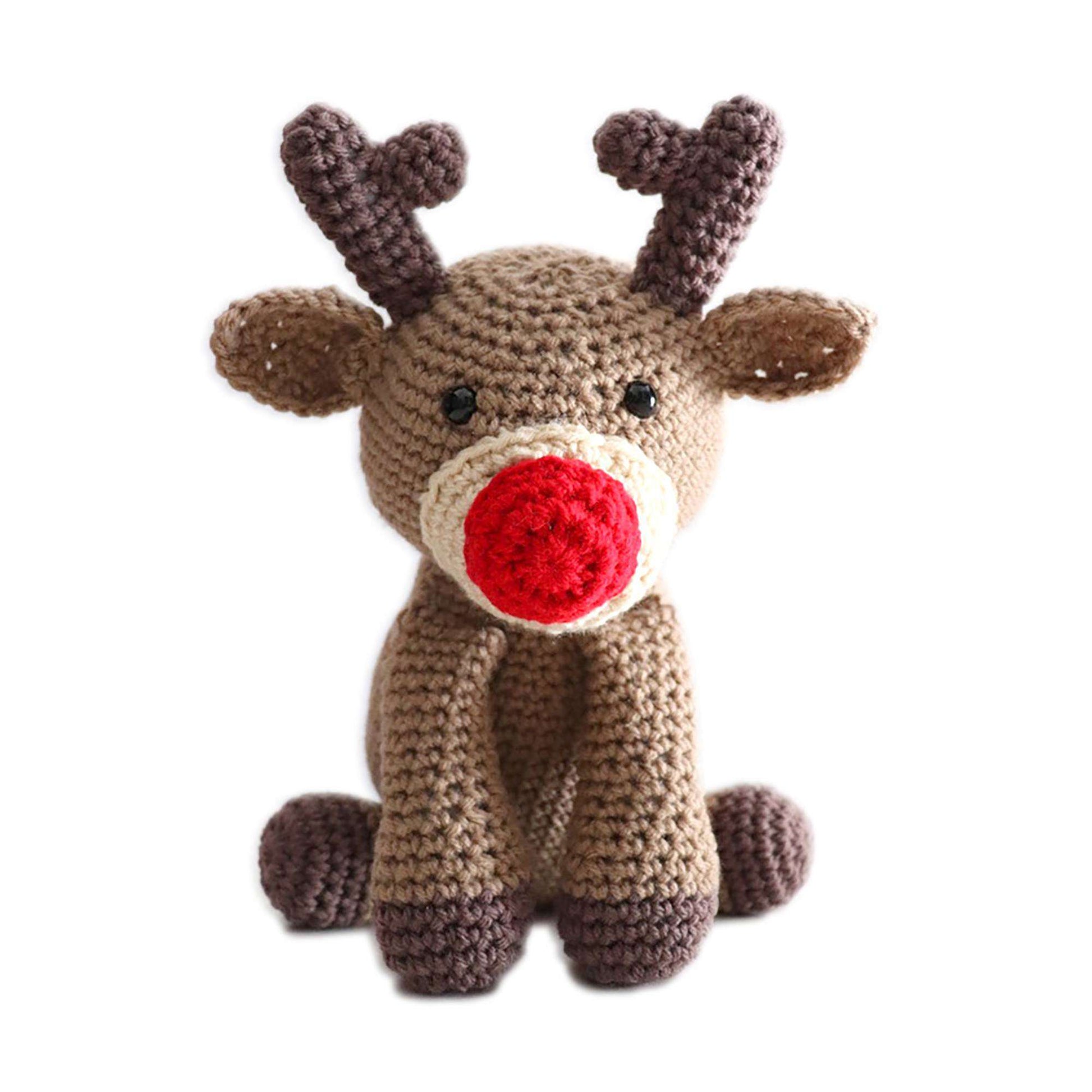 Bernat Crochet Reindeer Stuffie Crochet Toy made in Bernat Super Value yarn