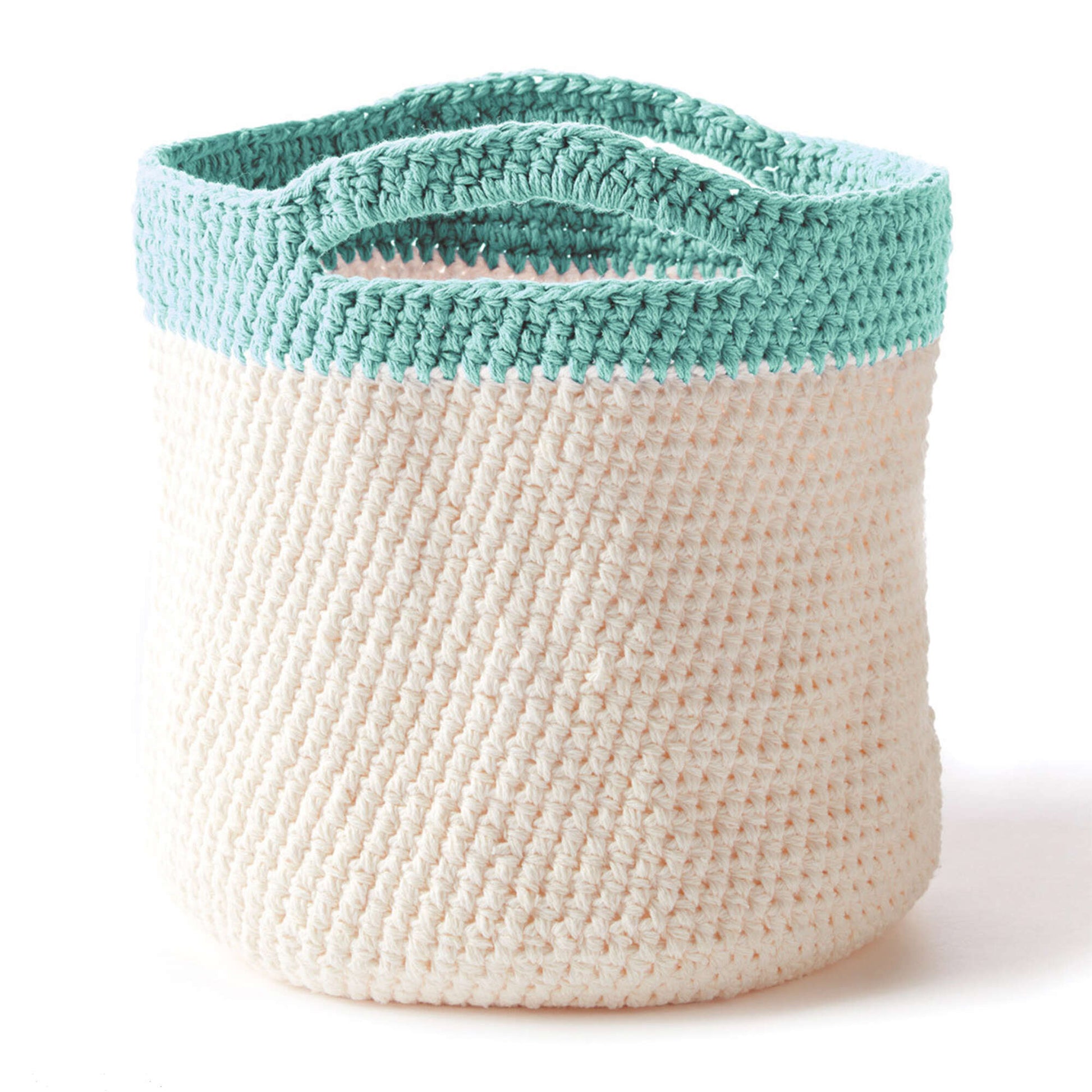 Bernat Crochet Handy Basket Crochet Bag made in Bernat Handicrafter Cotton yarn