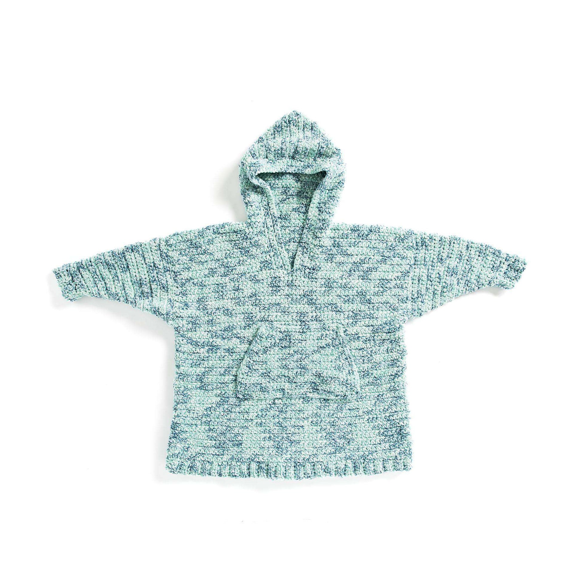 Bernat Lounge Around Crochet Blanket Hoodie XS/XL