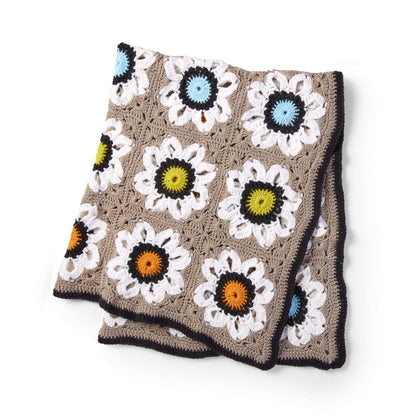 Bernat City Solarium Throw Crochet Blanket made in Bernat Super Value yarn